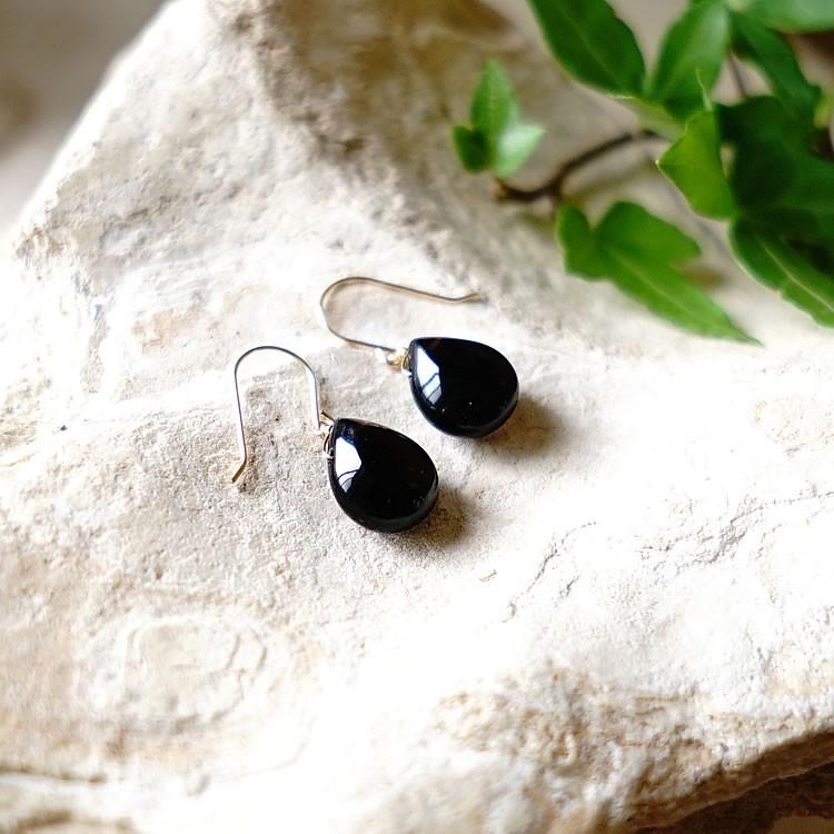 みっちゃん◆サイロメレーンデンドライト×モリオンピアス✧黒水晶 みっちゃん◇サイロメレーンデンドライト×モリオンピアス✧黒水晶