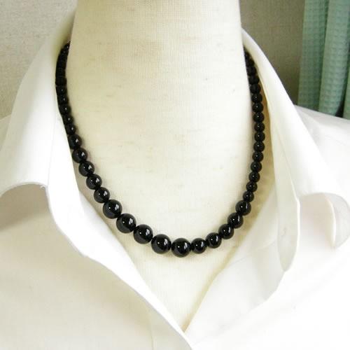 パワーストーン ネックレス 高品質 モリオン黒水晶 魔除け石 お守り モリオン シンプル ブラック 黒 レディース メンズ 天然石 ギフト プレゼント 送料無料の画像