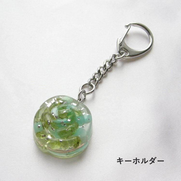 天然石 オルゴナイト ペリドット アマゾナイト 薔薇 ペンダント