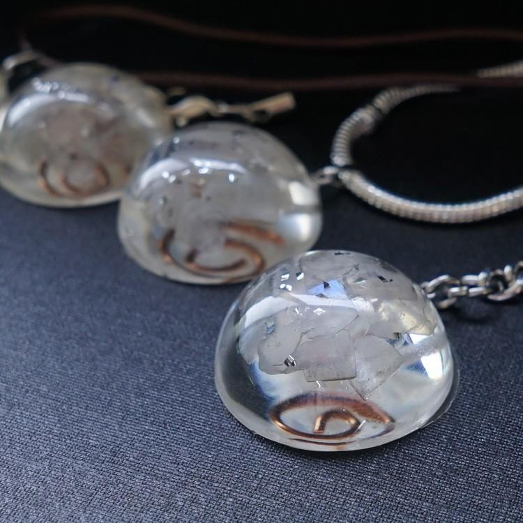 天然石 オルゴナイト ムーンストーン ホワイト ペンダント ストラップ  