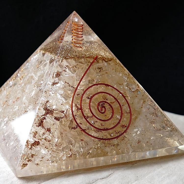 天然石 オルゴナイト ビッグ ピラミッド ヒマラヤ水晶 浄化 置物 