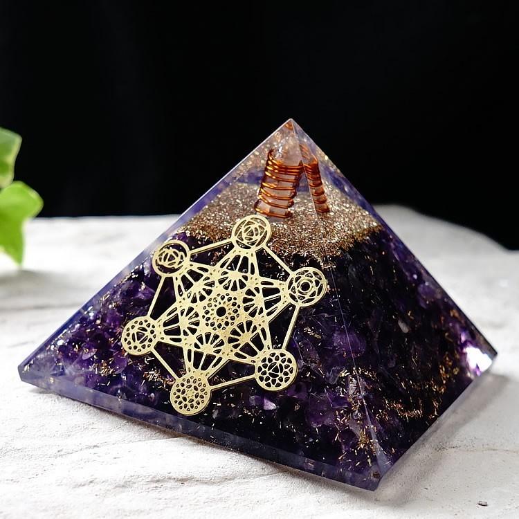 恋愛運・金運UP】アメトリン&アメジスト♡ピラミッド型オルゴナイト
