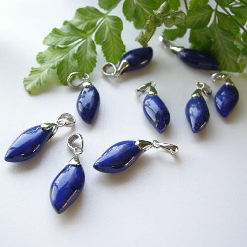 パワーストーン ペンダントトップ ラピスラズリ しずく レディース  