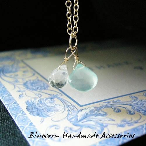 訳あり※※14kgfビッグシーブルーカルセドニー & ラリマー & 水晶ピアス