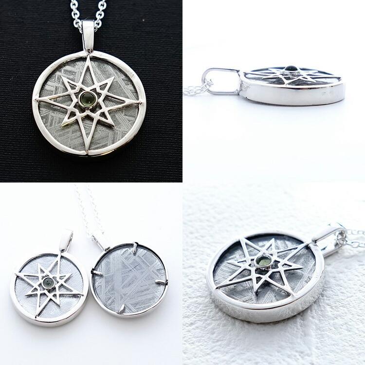 天然石 ペンダント SV925 星 ギベオン隕石 隕石 モルダバイト 惑星 宇宙 幸運 開運 ペンダントトップ ネックレス レディース メンズ パワーストーン ギフト