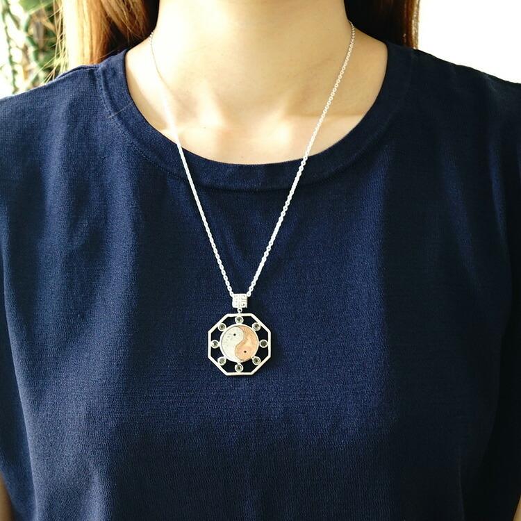 天然石 ペンダント SV925 太極図 ギベオン隕石 隕石 モルダバイト 惑星