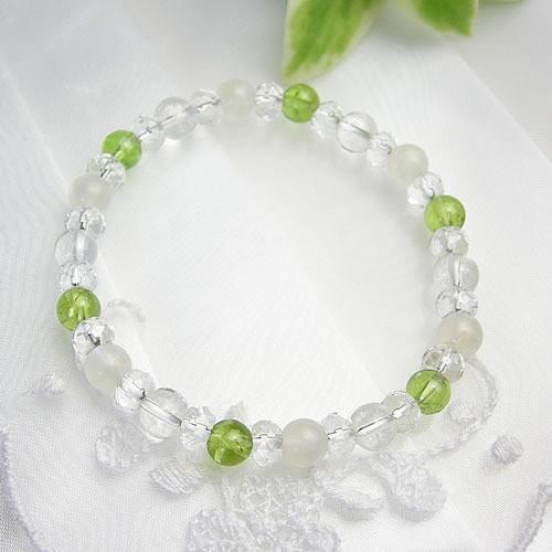 パワーストーン ブレスレット ペリドット ムーンストーン ヒマラヤ水晶