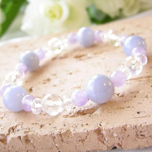 パワーストーン ブレスレット ブルーレース と ラベンダーアメジスト