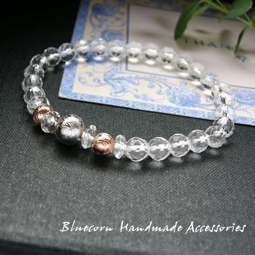 パワーストーン ブレスレット ピンクゴールド＆シルバー ギベオン隕石 メンズ レディース ブレスレット パワーストーン 天然石 送料無料