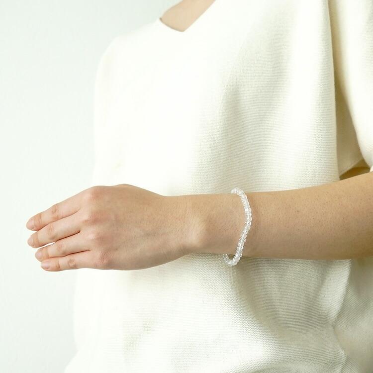 天然石 ブレスレット 高品質 ムーンストーン 一連 重ねづけ 癒し 浄化