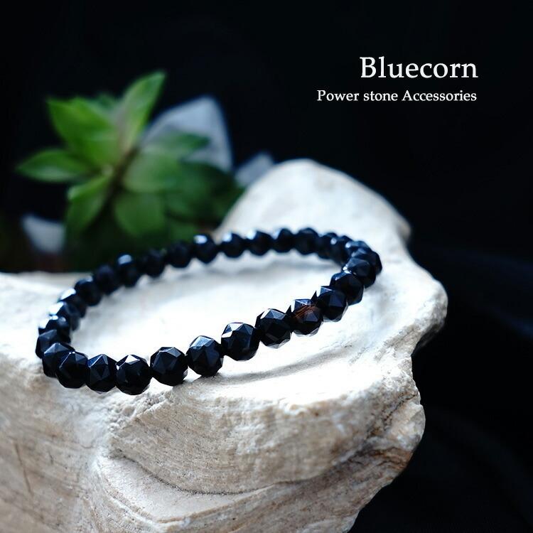 天然石 ブレスレット モリオン黒水晶 多面カット 最強の魔除け石