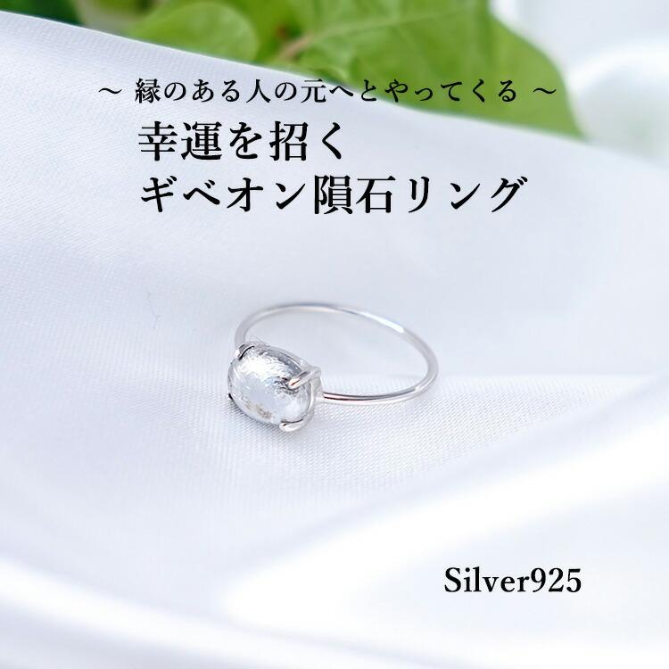 天然石 リング 指輪 ギベオン隕石 SV925 シルバー925 隕石 シルバー