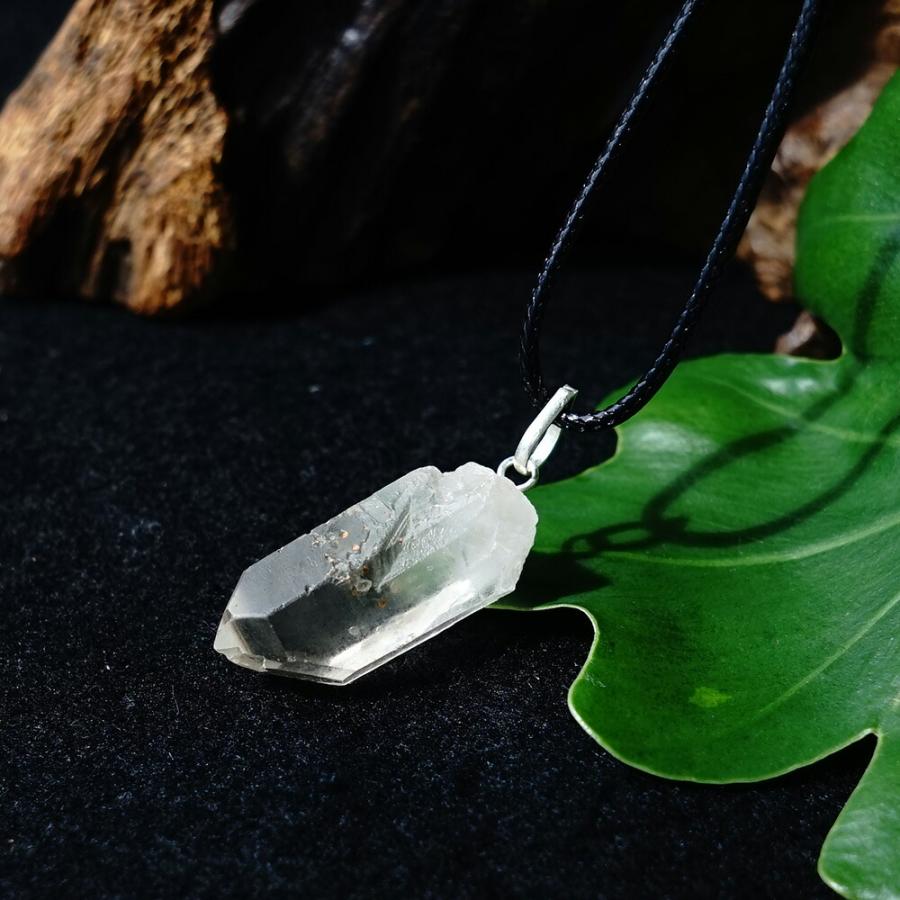 天然石 ペンダント 訳あり ヒマラヤ水晶 原石ポイント お守り 浄化  