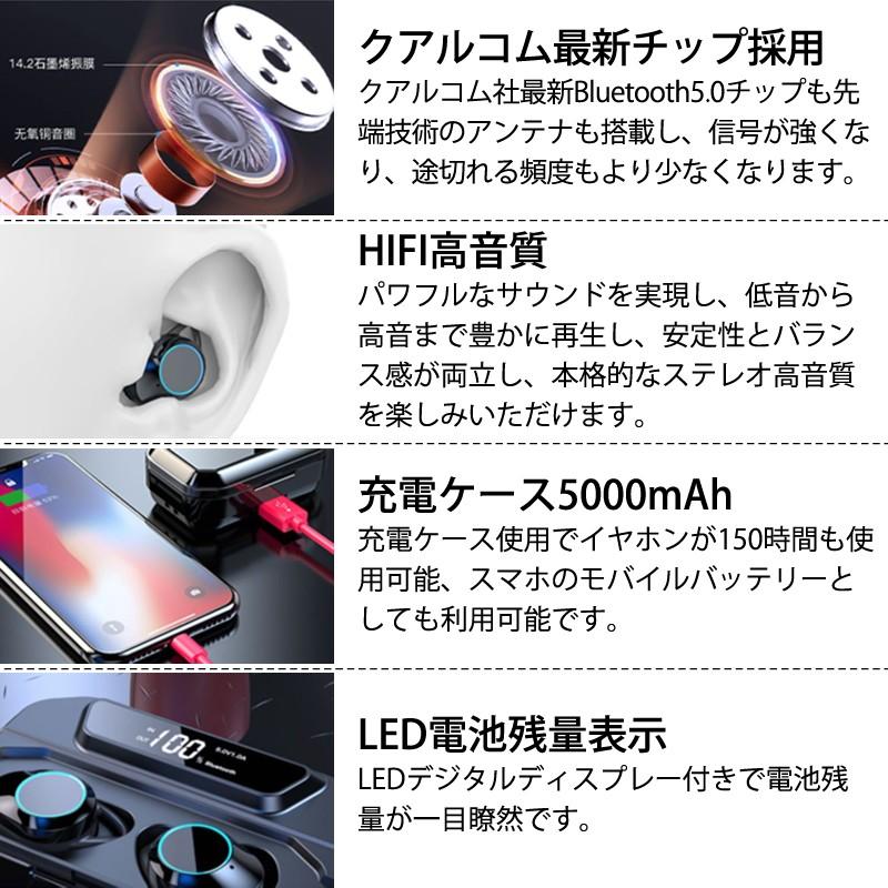 クアルコム 5 0 ブルートゥースチップ採用 Ledディスプレイ 5000mah Bluetooth イヤホン ワイヤレス イヤホン G02 ブルードッグ 通販 Yahoo ショッピング