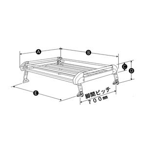 TUFREQ (タフレック） Hシリーズ 6本脚　雨ドイ付車 標準ルーフ HL23　(代引不可)(代引不可)(代引不可)_2