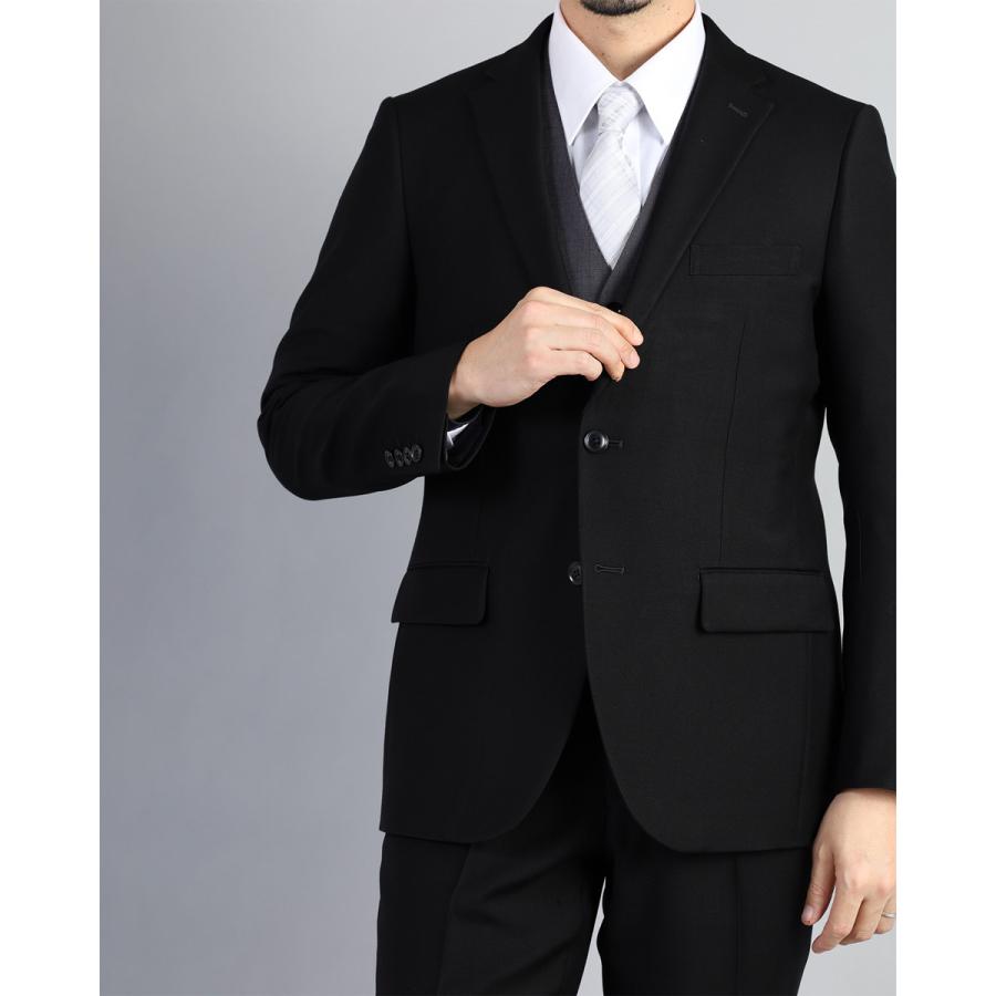 礼服 メンズ 喪服 スリム 結婚式 フォーマル ウール 葬式 葬儀 通夜 セレモニー おしゃれ ブラック 略礼服 美脚 Y体 A体 AB体 BB体 3 4 5 6 7 8号 急ぎの画像