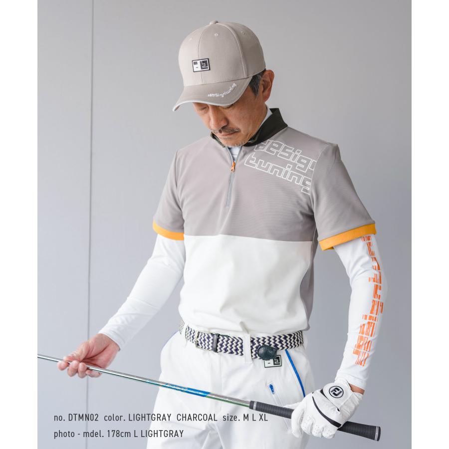 Design Tuning ハーフジップ メンズ モックネック ゴルフウェア