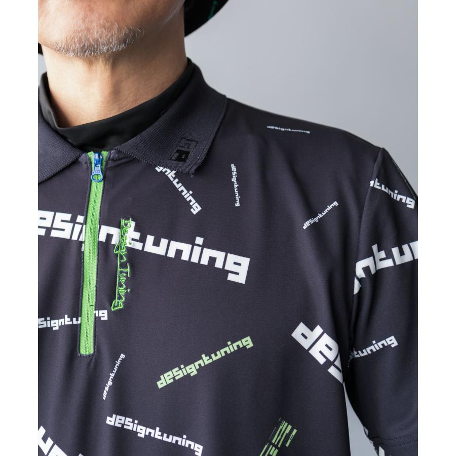 極美品 ウノピュウ ラインストーン ハーフジップ ポロシャツ ゴルフ XL 極美品 ウノピュウ ラインストーン ハーフジップ ポロシャツ