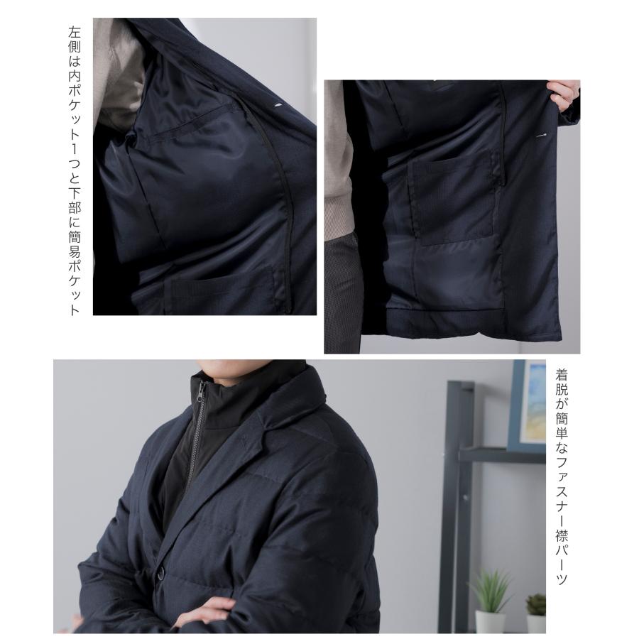 ダウンコート メンズ ビジネス 防寒 チェスターコート ロングコート