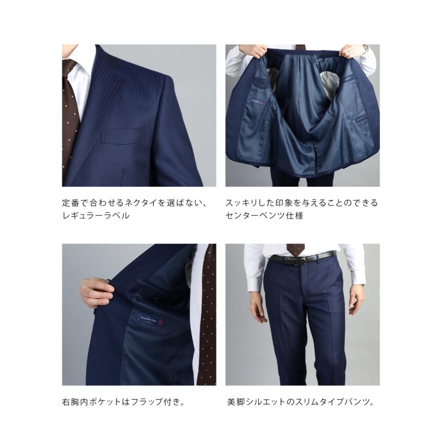 スーツ メンズ ゼニア 秋 冬 春 インポート 高級 オールシーズン エルメネジルドゼニア Ermenegildo Zegna 2釦 2つボタン メンズ 40代 50代｜blue-frost｜09