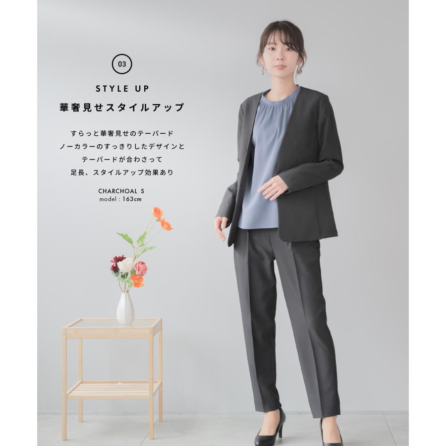 スーツ レディース セットアップ パンツスーツ ビジネス 入学式 卒業式 洗える オフィス セレモニースーツ 通勤 七五三 ストレッチ 20代 30代 40代 50代の画像