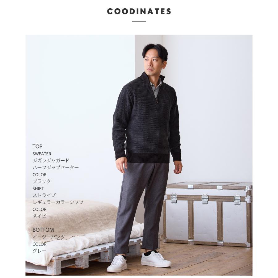 ELLE PLANETE（エルプラネット） ニット メンズ セーター ハーフジップ