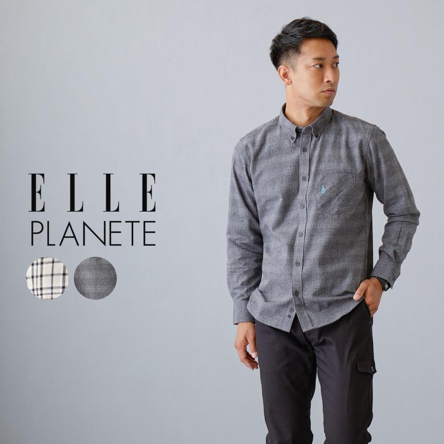 ELLE PLANETE（エルプラネット） チェックシャツ メンズ ネルシャツ 秋