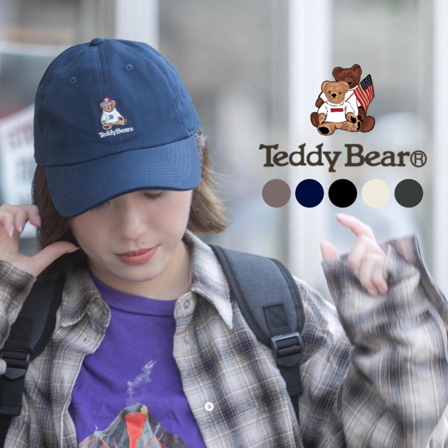 テディベア キャップ レディース 帽子 日除け 秋冬 TeddyBear ロー
