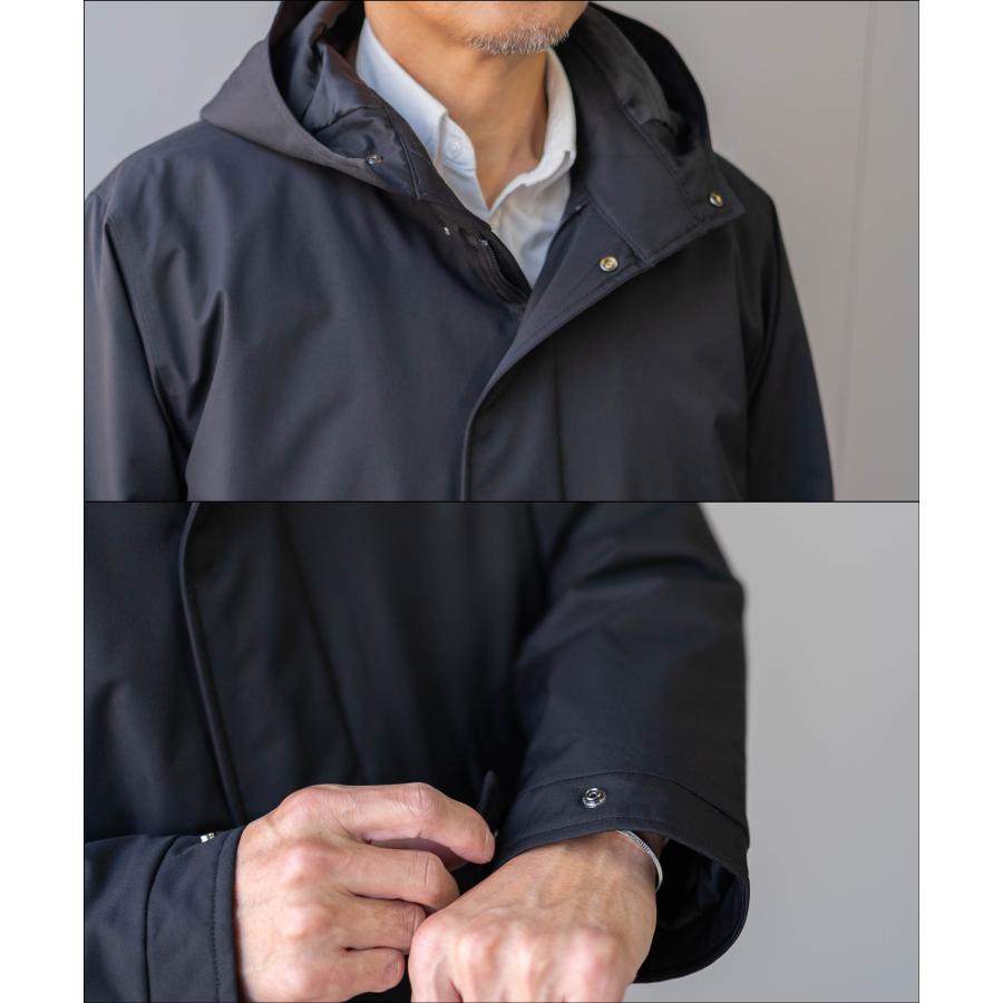 AWC ハーフコート メンズ ビジネス モッズコート 中綿 撥水 防風 AWC ハーフコート メンズ ビジネス モッズコート 中綿 撥水 防風