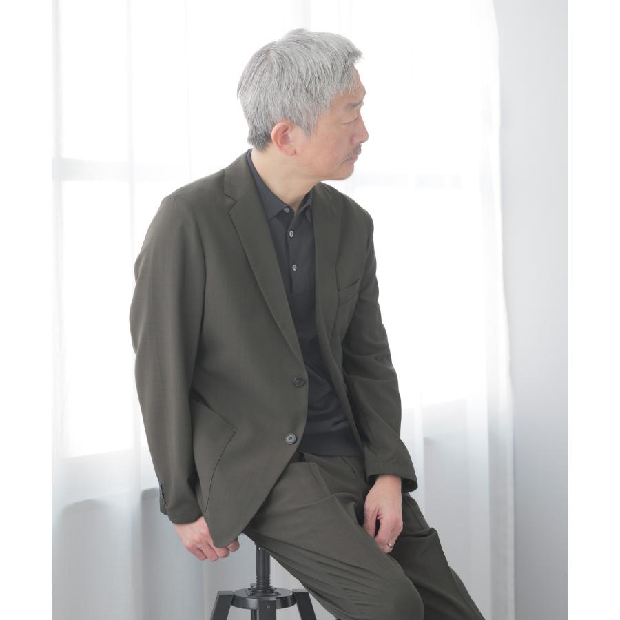 AWC セットアップ メンズ スーツ リネン ライク テーラード ブランド
