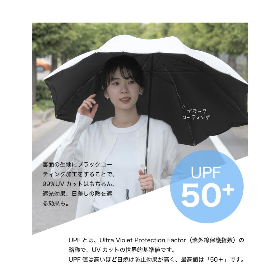 日傘 長傘 完全遮光 晴雨兼用 傘 雨傘 レディース フラワー 8本骨 UV