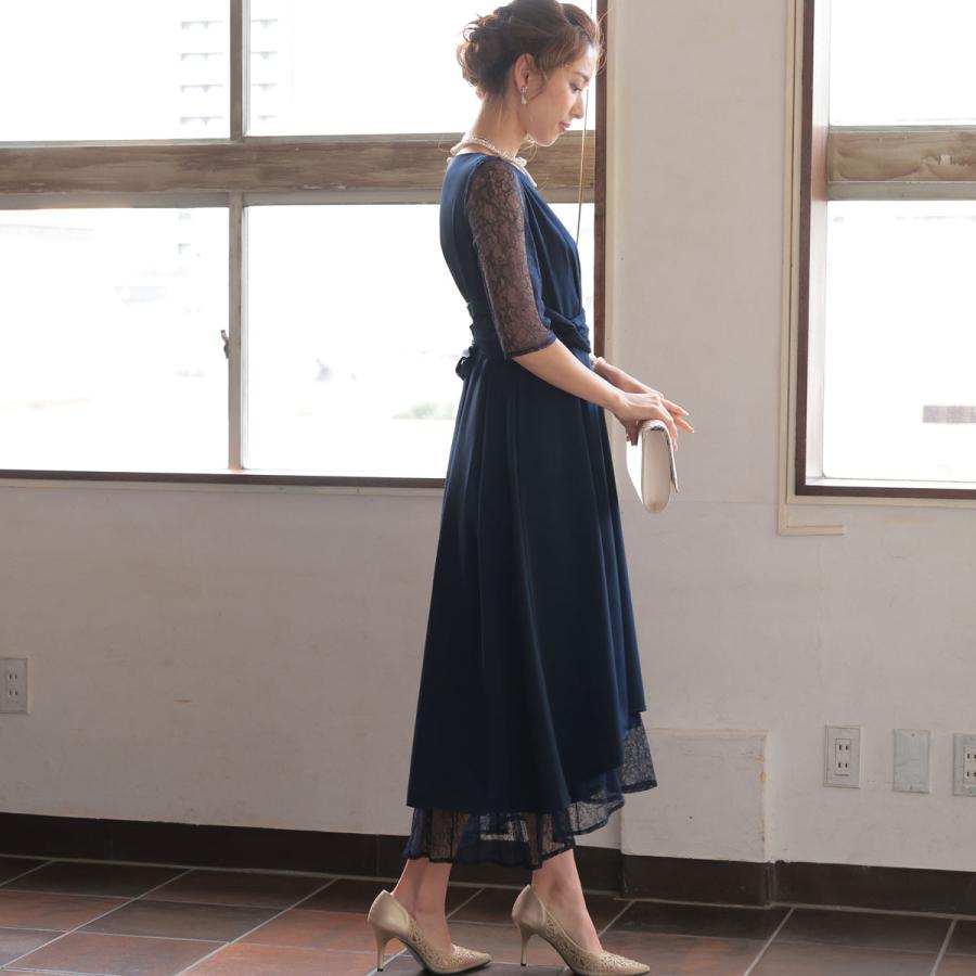 パーティードレス 結婚式 服装 20代 女性 お呼ばれドレス ワンピース ドレス 30代 袖あり 即日配送 秋 春 夏 体型カバー ロングドレスの画像