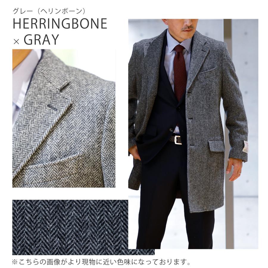 HARRIS TWEED ハリスツイード コート チェスターコート ツイード HARRIS TWEED ハリスツイード コート チェスターコート ツイード