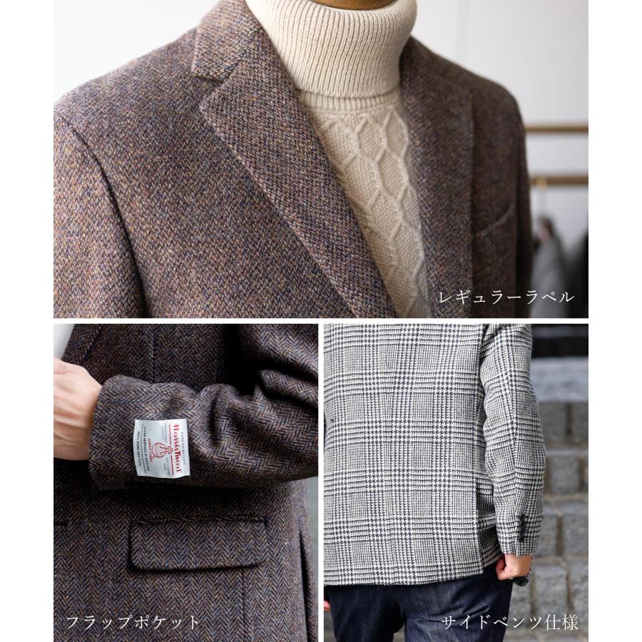 ハリスツイード ジャケット メンズ ツイードジャケット harris tweed インポート生地 ウール100% 毛 トラッド A AB BB 3号 4号 5号 6号 7号 8号｜blue-frost｜23