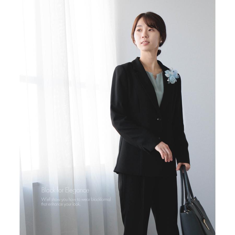 喪服 パンツスーツ レディース 洗える ブラックフォーマル 礼服 60代