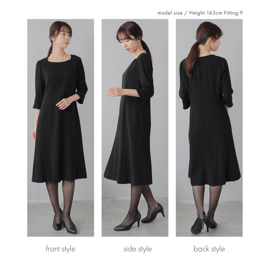 喪服 レディース 洗える 礼服 ブラックフォーマル ロング丈 冠婚葬祭
