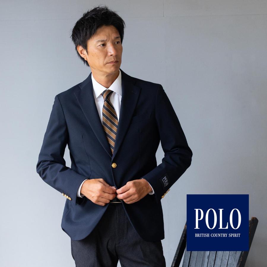 POLO BCS 紺ブレ メンズ ストレッチ ジャケット 金ボタン 秋 春 POLO BCS 紺ブレ メンズ ストレッチ ジャケット 金ボタン 秋 春