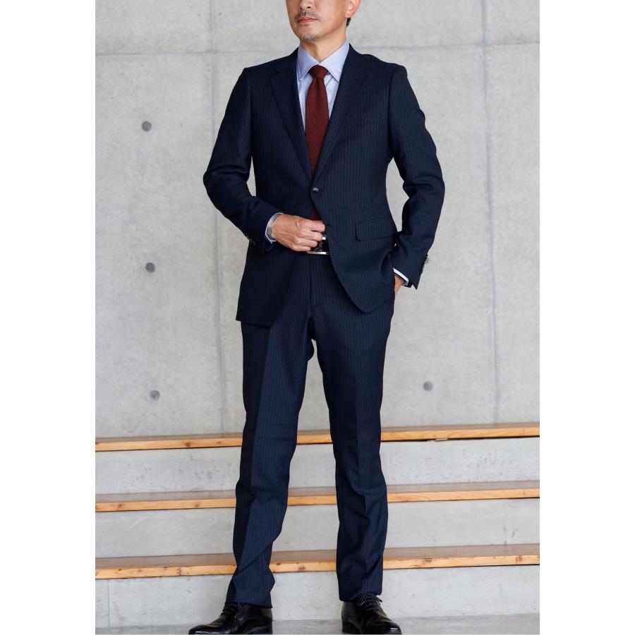 驚きの安さスーツ メンズ スリム 尾州 ブランド ビジネス 国産生地