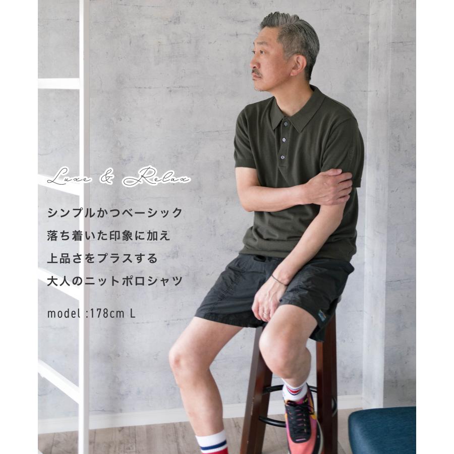 ZILLI サマーニット　ポロシャツ　ジリー　日本Lサイズ相当　未使用品 ポロシャツ メンズ 半袖 サマーニット 夏 涼しい 洗える クラシカル