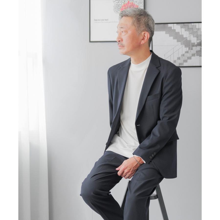 AWC セットアップ メンズ スーツ ブランド 洗える 防シワ 上下セット