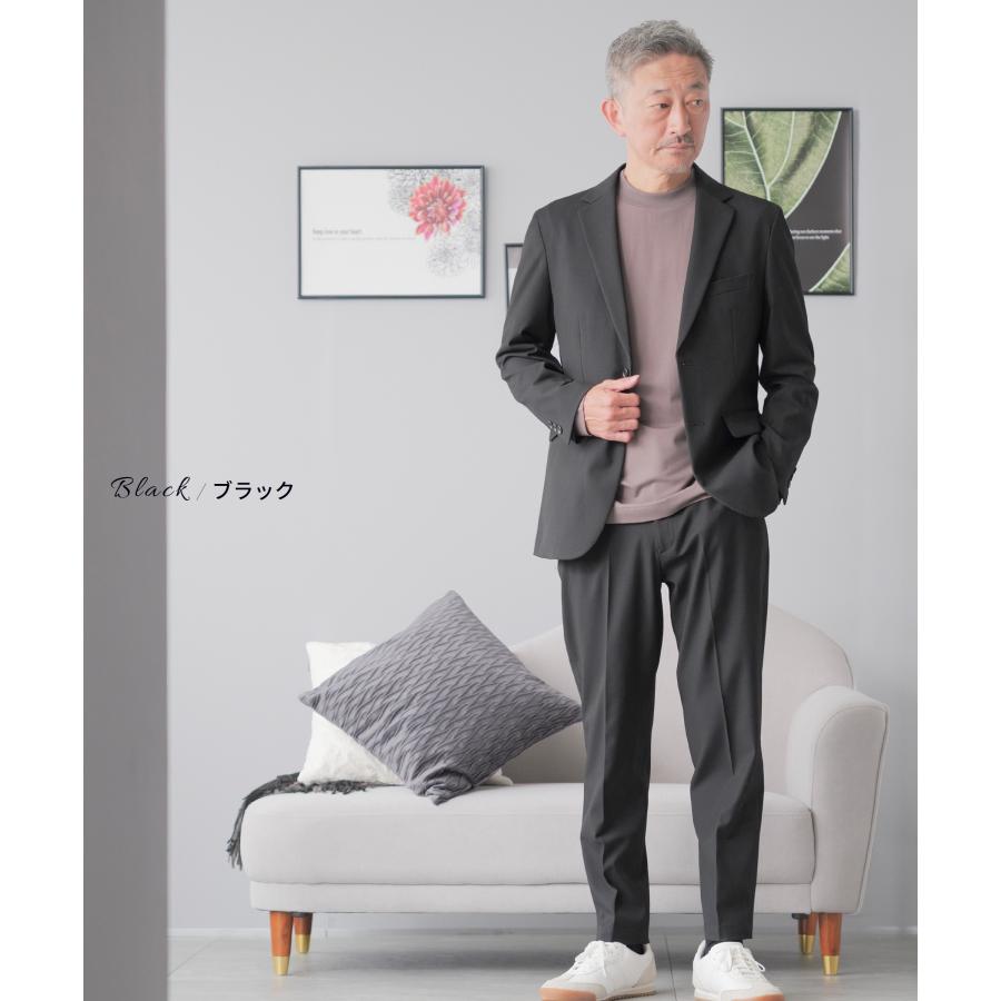AWC セットアップ メンズ スーツ ブランド 洗える 防シワ 上下セット