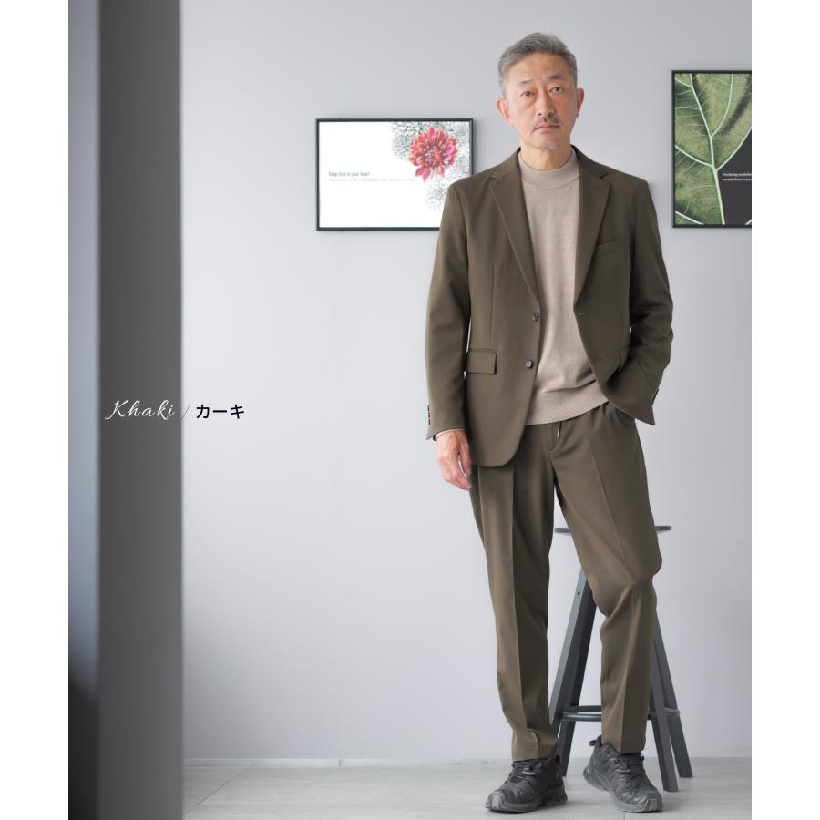 AWC セットアップ メンズ スーツ ブランド 洗える 防シワ 上下セット