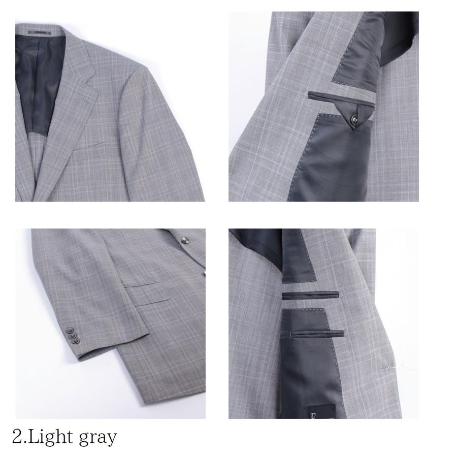 スーツ メンズ 大きいサイズ ビックサイズ シングル アウトレット 安い ネイビー グレー ライトグレー ブラック 紺 黒｜blue-frost｜07