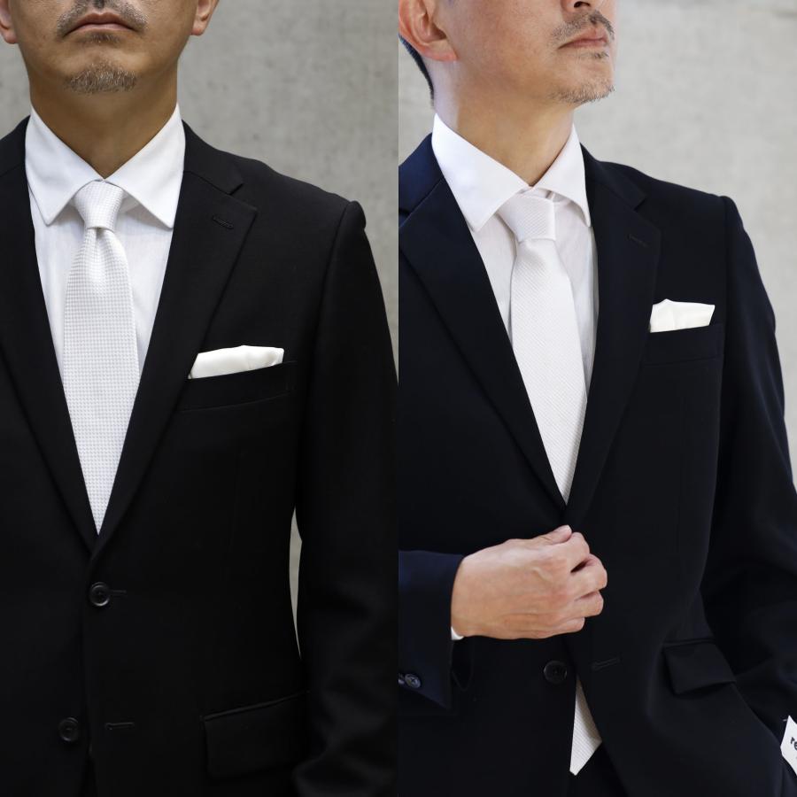 ネクタイ 白色ネクタイ白色冠婚葬祭用結婚式等 Blue Frost（ブルーフロスト） 結婚式 ネクタイ 白 シルク 白ネクタイ