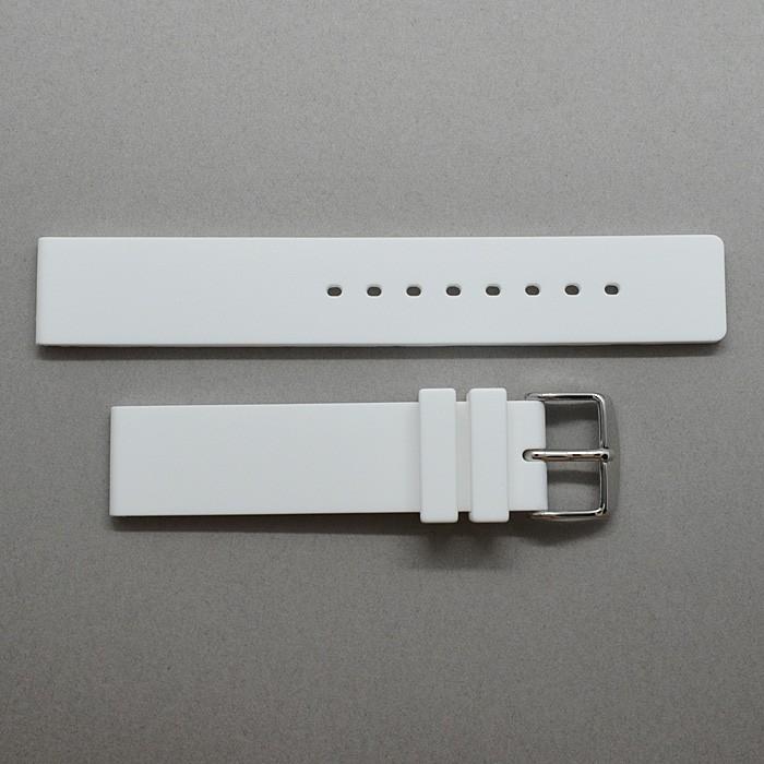 ≪送料無料≫時計 ベルト 白 18mm シリコンラバー 時計バンド ホワイト