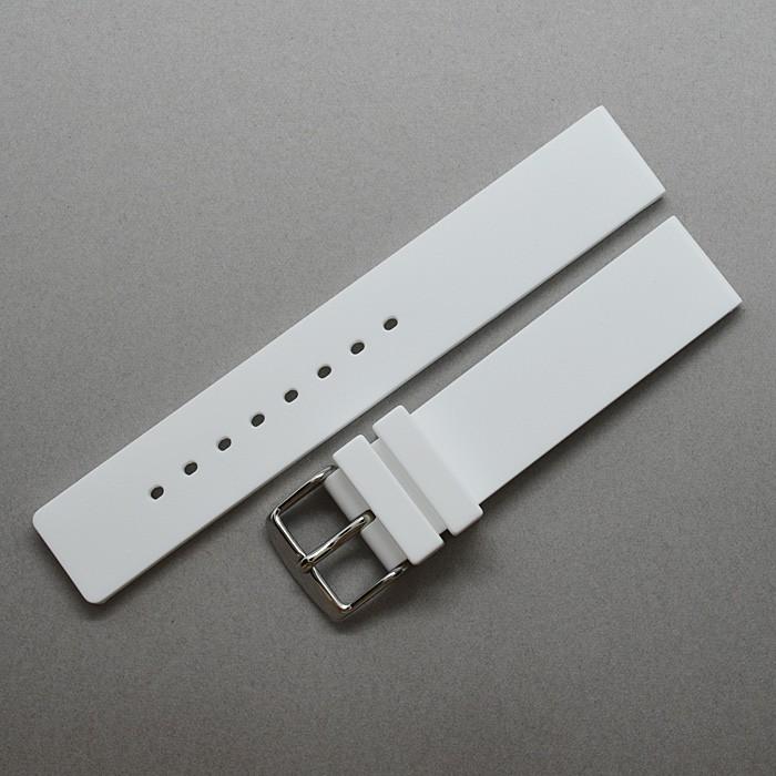 ≪送料無料≫時計 ベルト 白 18mm シリコンラバー 時計バンド ホワイト