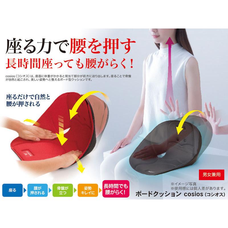 送料無料3個セット　ボードクッション cosios（コシオス）  姿勢 正す 椅子 クッション 腰 お尻  骨盤 背筋 猫背 車 運転 仕事 テレワーク 畳 美しい姿勢_1