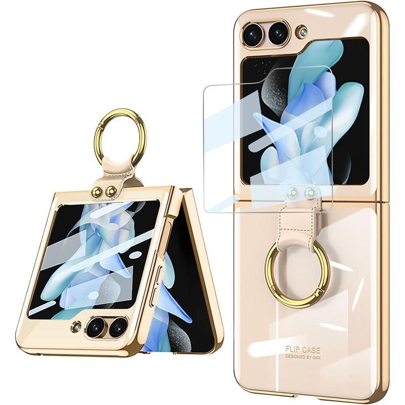 FODDOM Galaxy Z Flip5ケース Flip5リングケース ギャラクシー ゼットフリップ5カバー リング付き 純正 メッキ P｜blue-lagoon925｜02