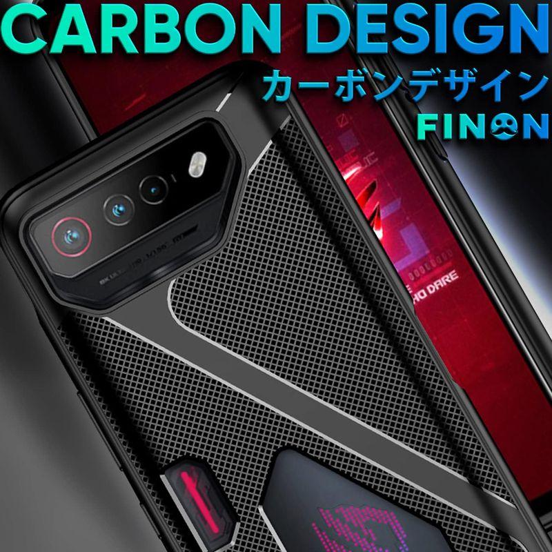 FINON ROG Phone 7 ケース ASUS カバー スマホケース カーボン デザイン TPU 指紋防止 薄型 軽量 耐衝撃 簡易脱｜blue-lagoon925｜04