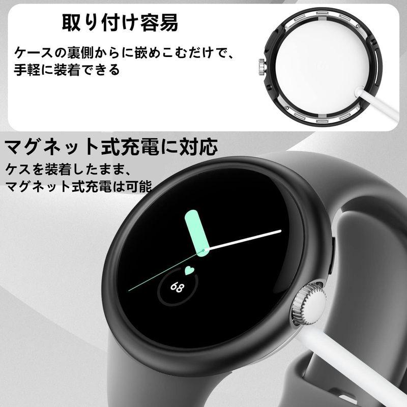 Google Pixel Watch 2 用 ケース 保護 実用 軽量 PC素材 Slim 全面保護 装着簡単 耐衝撃カバー ハードカバー｜blue-lagoon925｜08